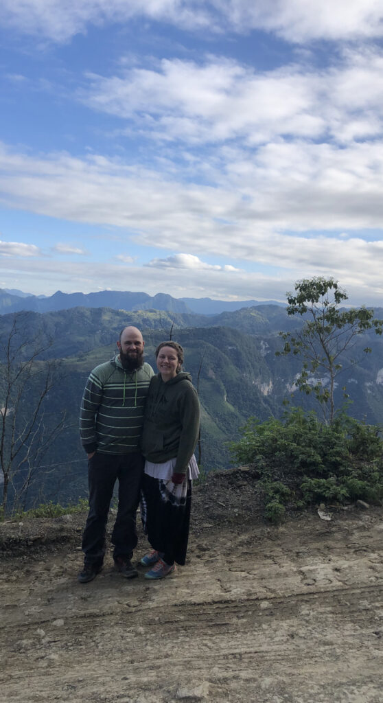 In Mexico with his wife, Brittney Riley